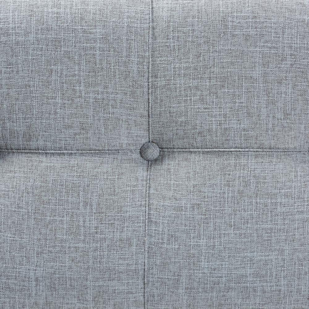 Flynn Modern Transitional Grey Fabric Upholstered 2-Drawer Storage Trunk Ottoman. Picture 18