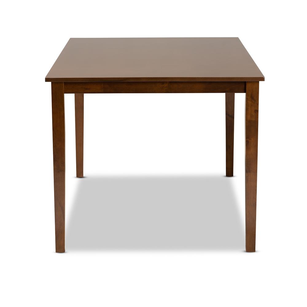 Walnut Brown Finished Rectangular Wood Dining Table. Picture 10