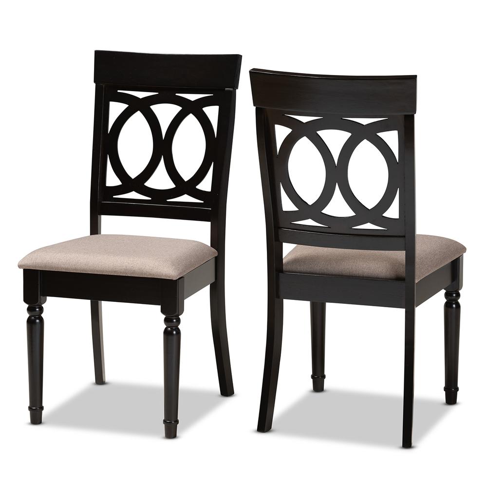 Espresso Brown Finished Wood 2-Piece Dining Chair Set Set. Picture 9
