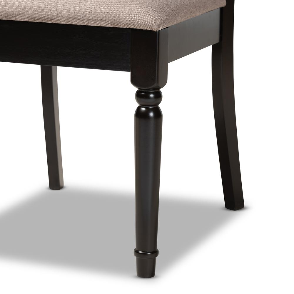 Espresso Brown Finished Wood 2-Piece Dining Chair Set Set. Picture 13