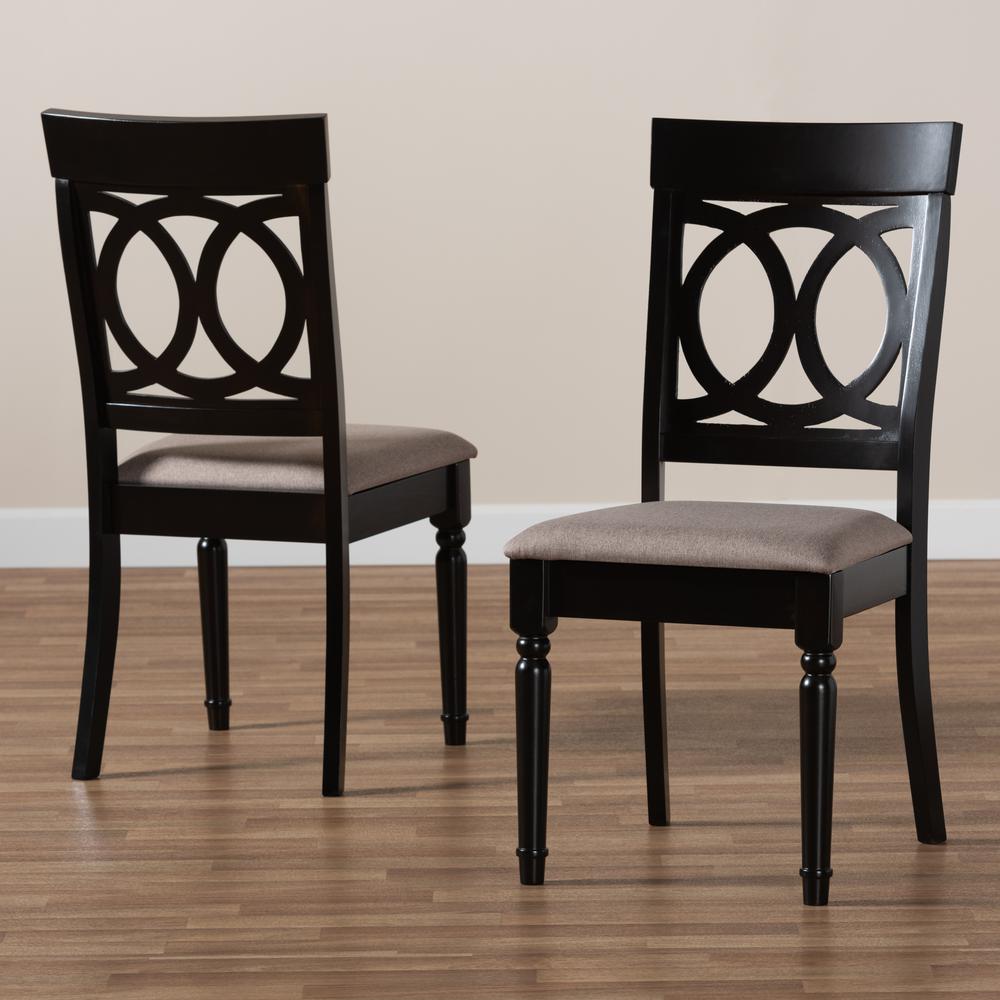 Espresso Brown Finished Wood 2-Piece Dining Chair Set Set. Picture 15