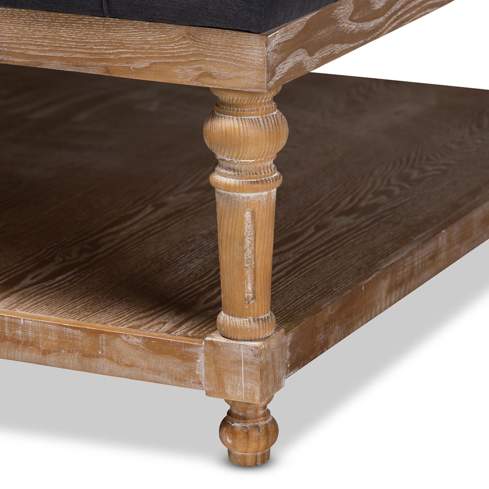 Greywashed Wood Cocktail Ottoman. Picture 11