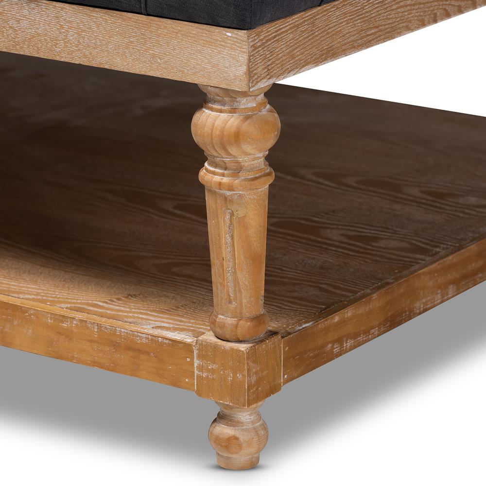 Greywashed Wood Cocktail Ottoman. Picture 13