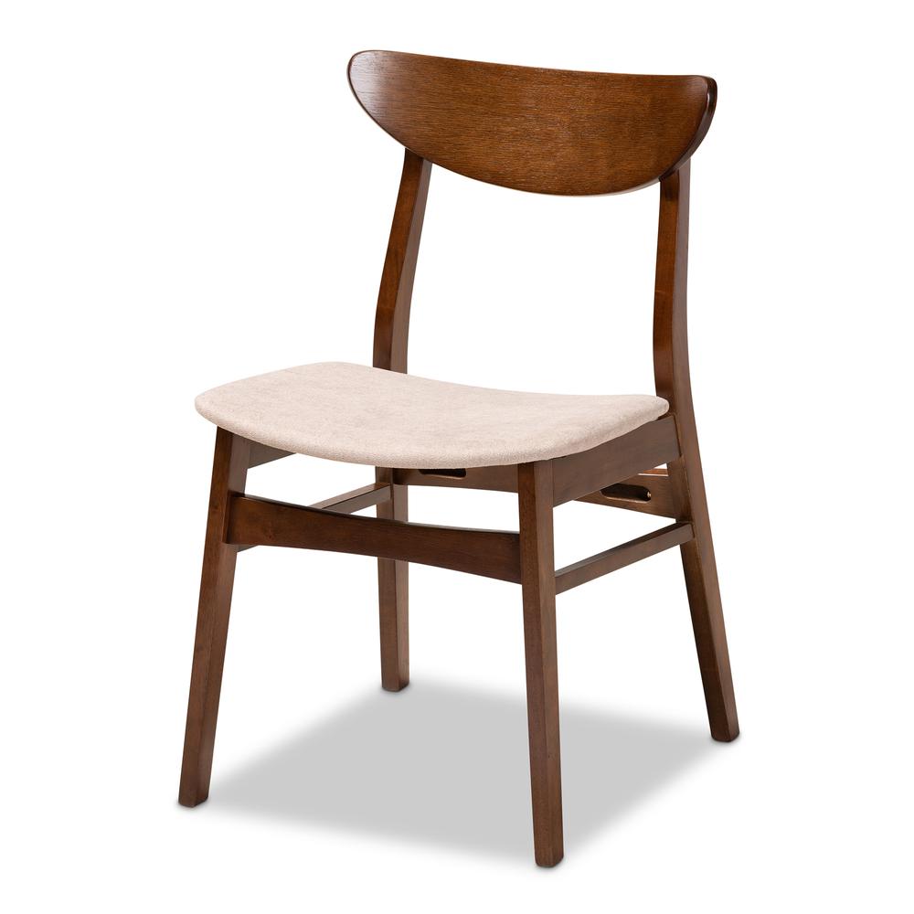 Walnut Brown Finished Wood 4-Piece Dining Chair Set. Picture 8