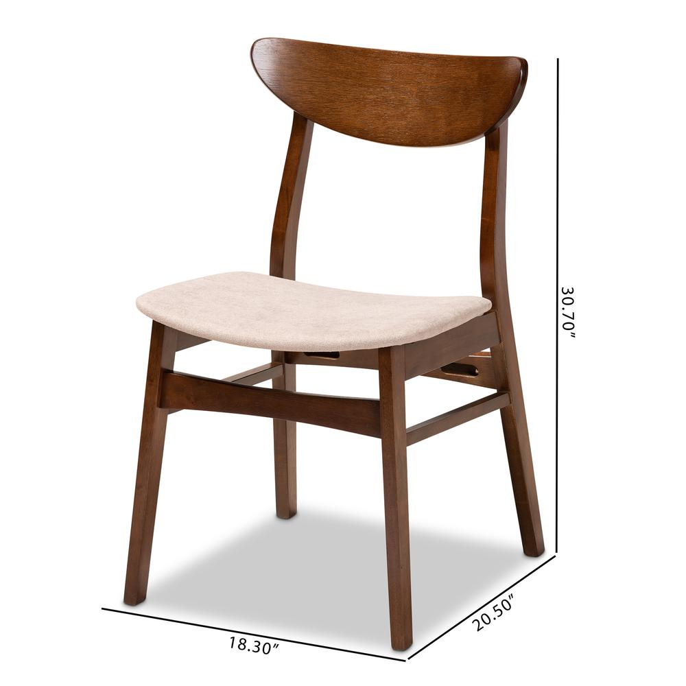 Walnut Brown Finished Wood 4-Piece Dining Chair Set. Picture 12