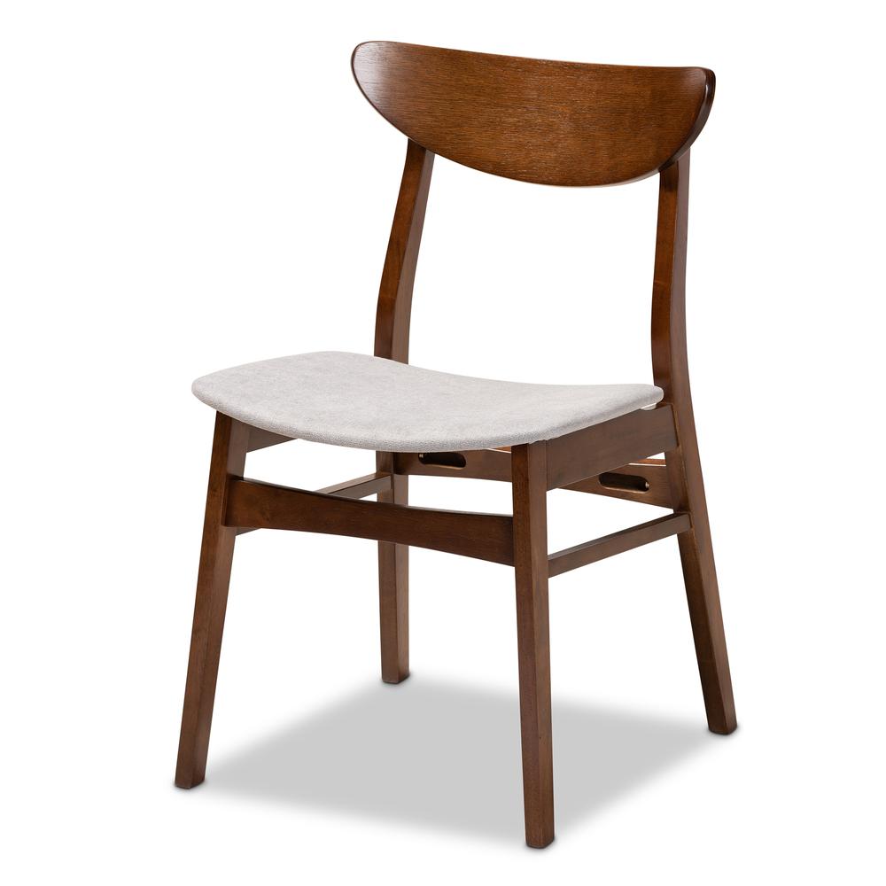 Walnut Brown Finished Wood 4-Piece Dining Chair Set. Picture 8