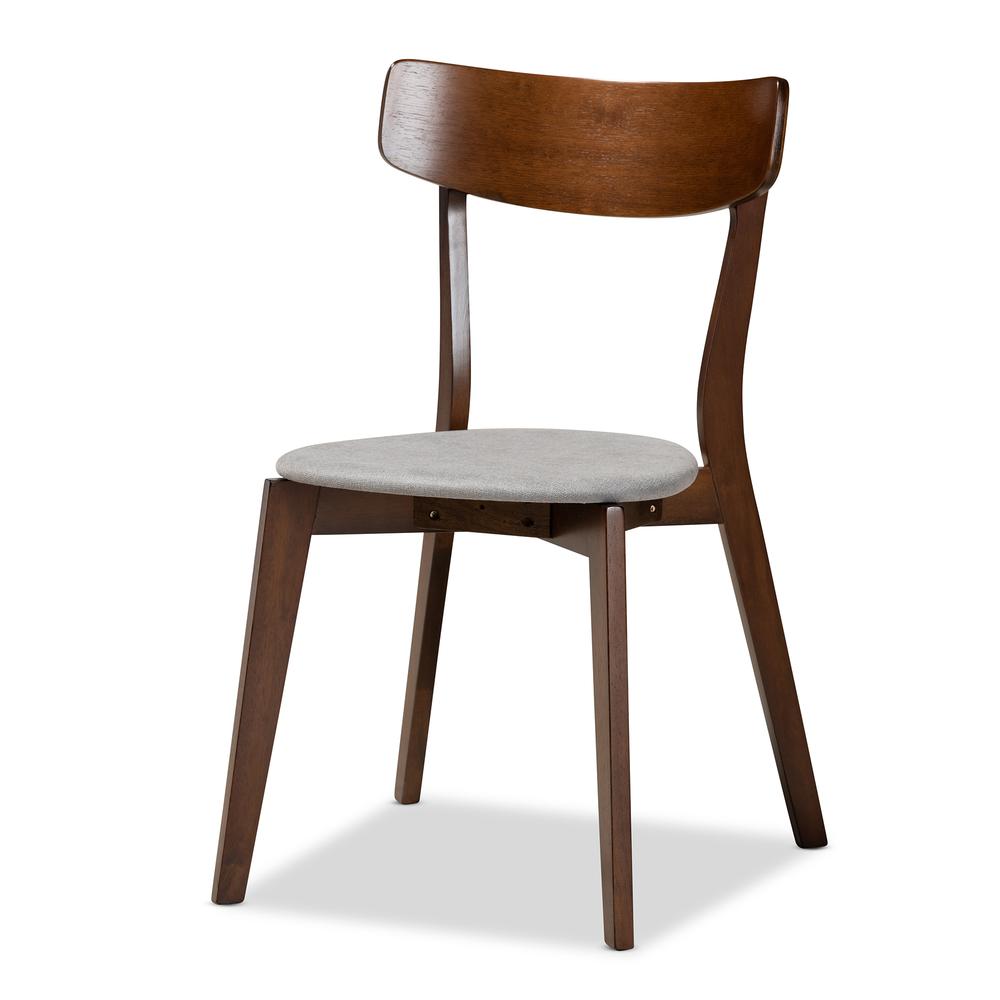 Walnut Brown Finished Wood 4-Piece Dining Chair Set. Picture 8