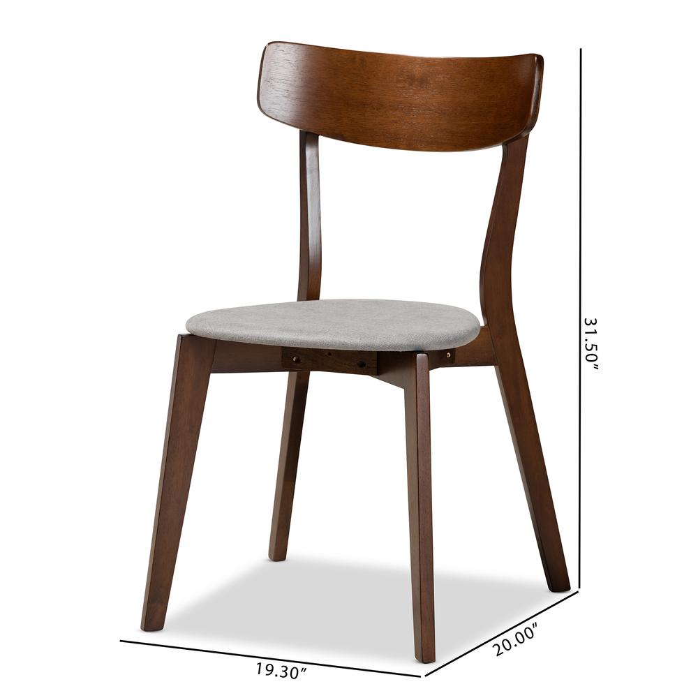 Walnut Brown Finished Wood 4-Piece Dining Chair Set. Picture 12