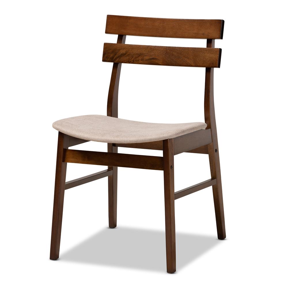 Walnut Brown Finished Wood 4-Piece Dining Chair Set. Picture 8