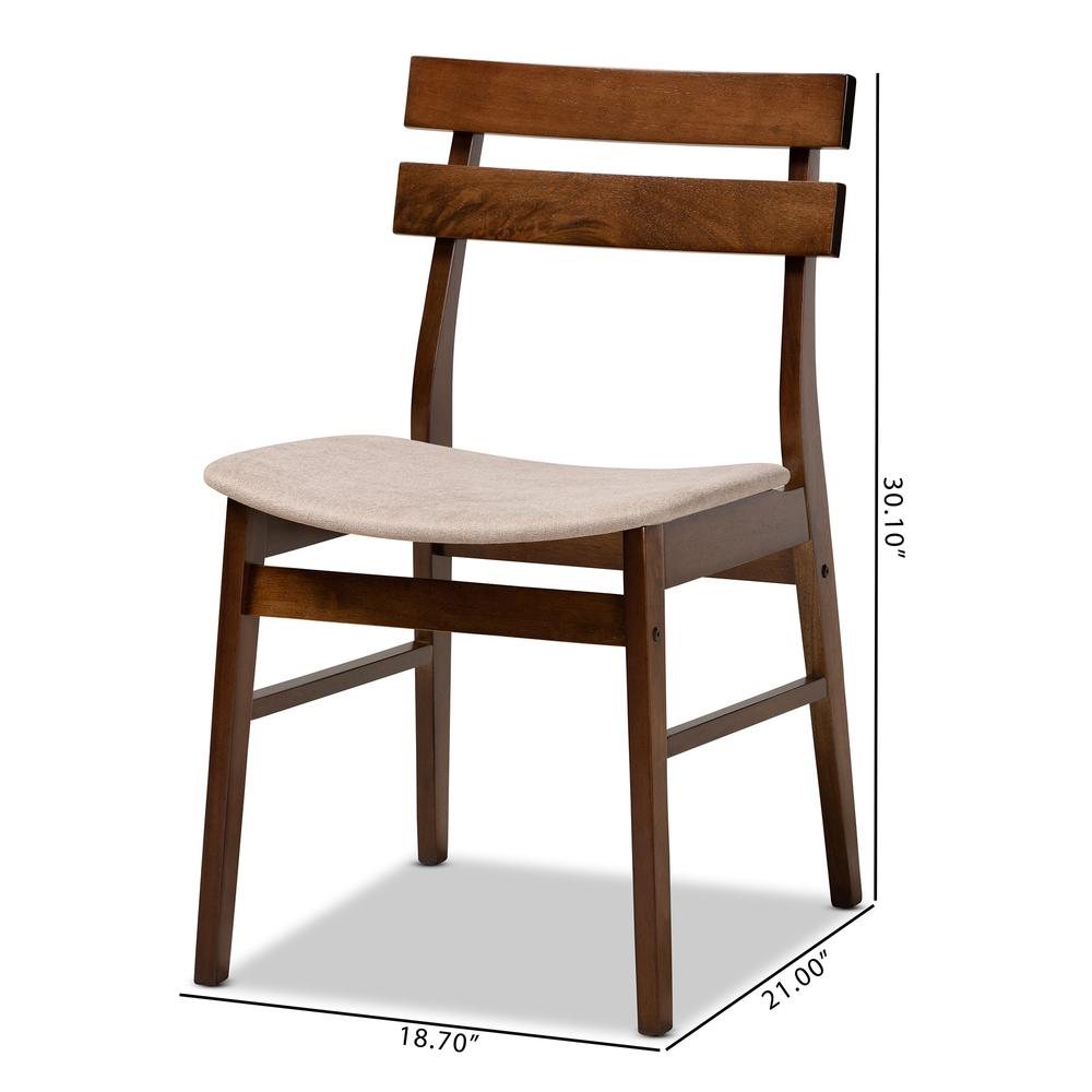 Walnut Brown Finished Wood 4-Piece Dining Chair Set. Picture 12