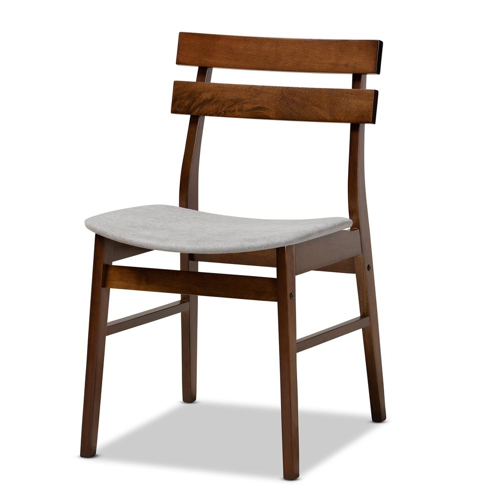 Walnut Brown Finished Wood 4-Piece Dining Chair Set. Picture 8