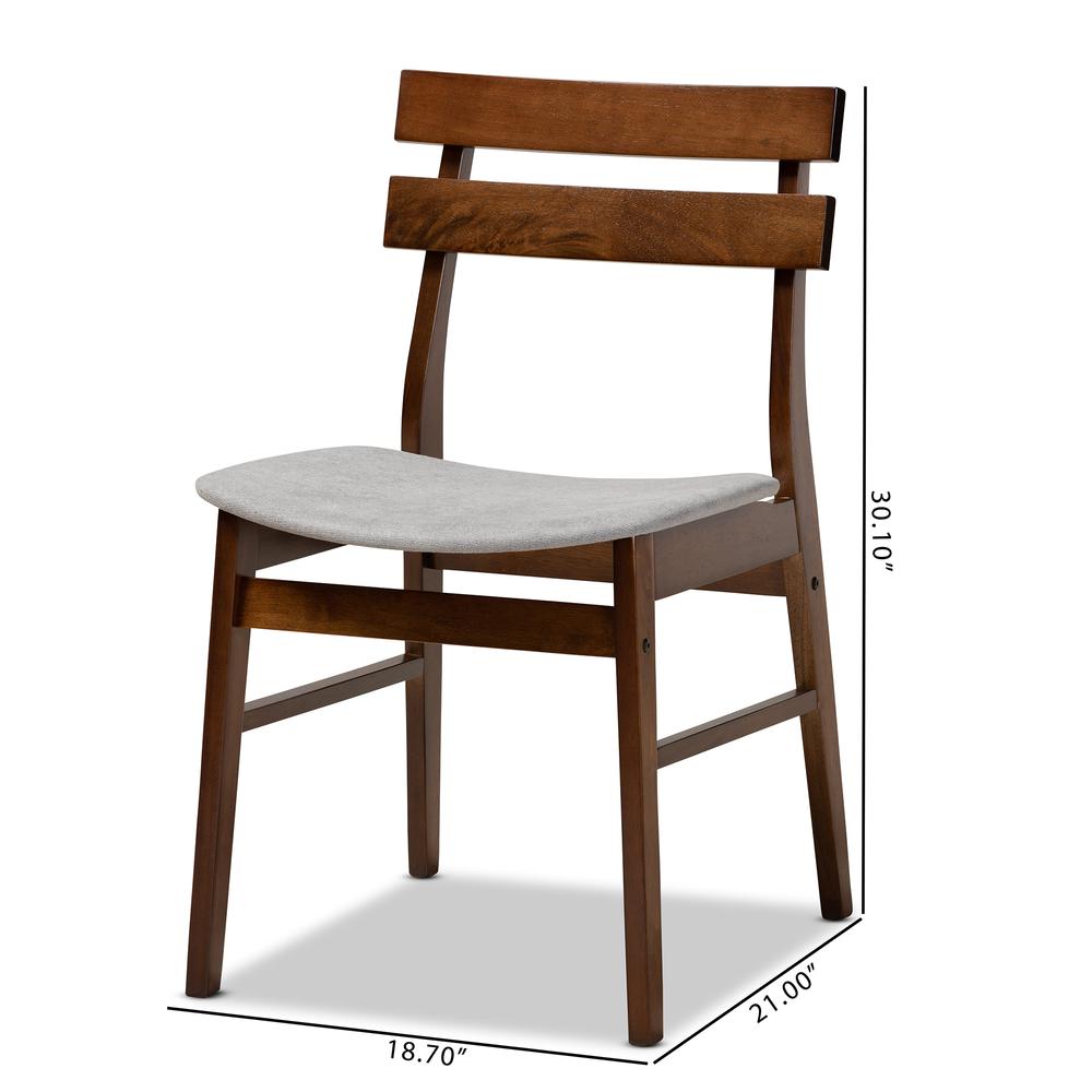 Walnut Brown Finished Wood 4-Piece Dining Chair Set. Picture 12