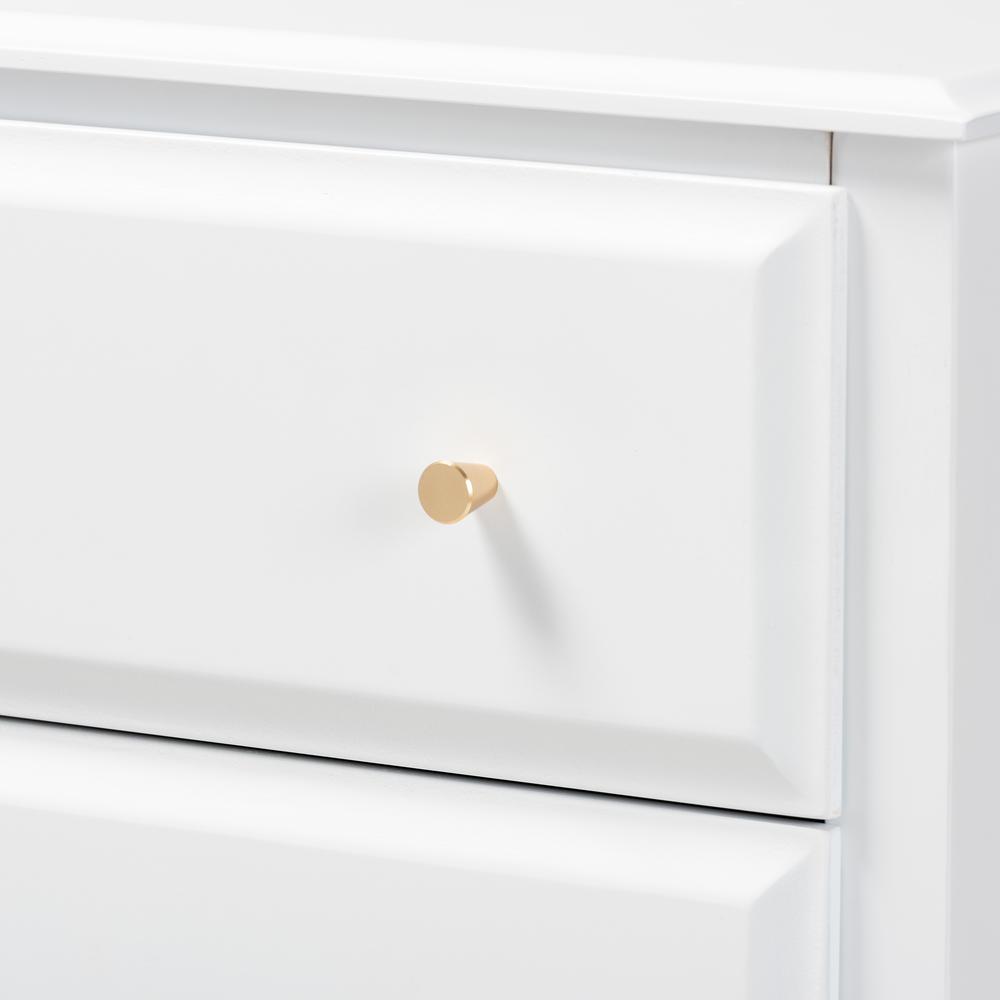 Naomi Classic and Transitional White Finished Wood 4-Drawer Bedroom Chest. Picture 14
