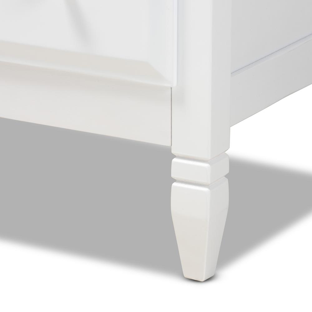 Naomi Classic and Transitional White Finished Wood 4-Drawer Bedroom Chest. Picture 15