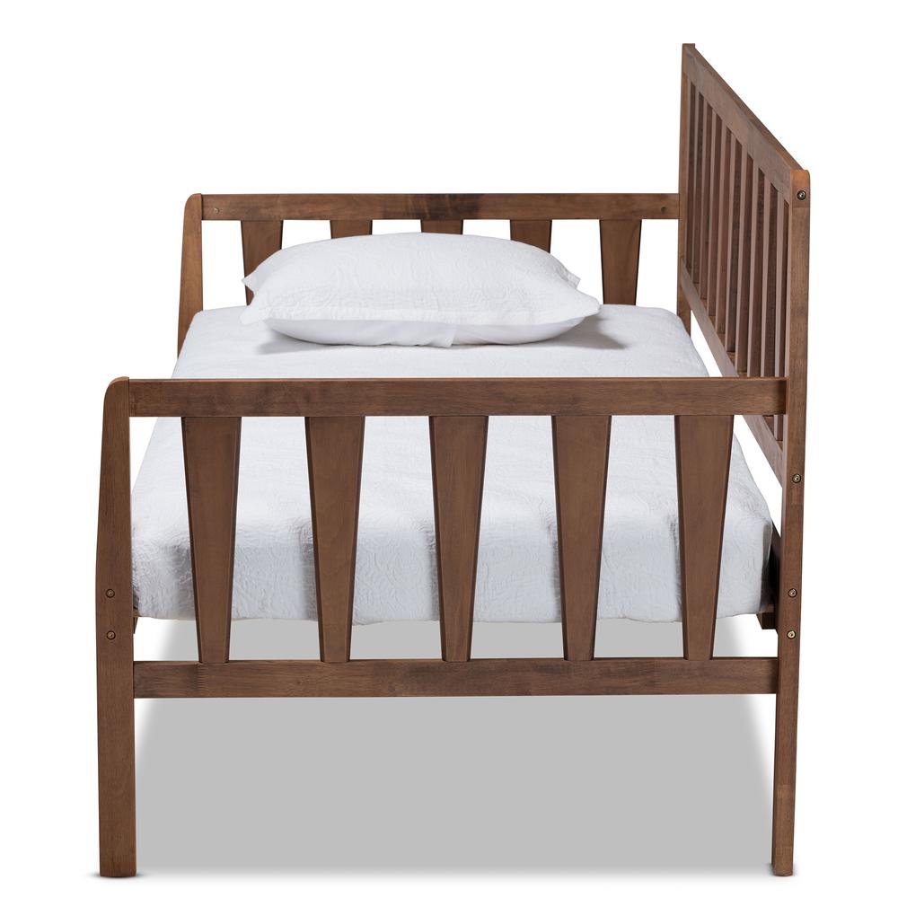 Transitional Walnut Brown Finished Wood Twin Size Daybed. Picture 9