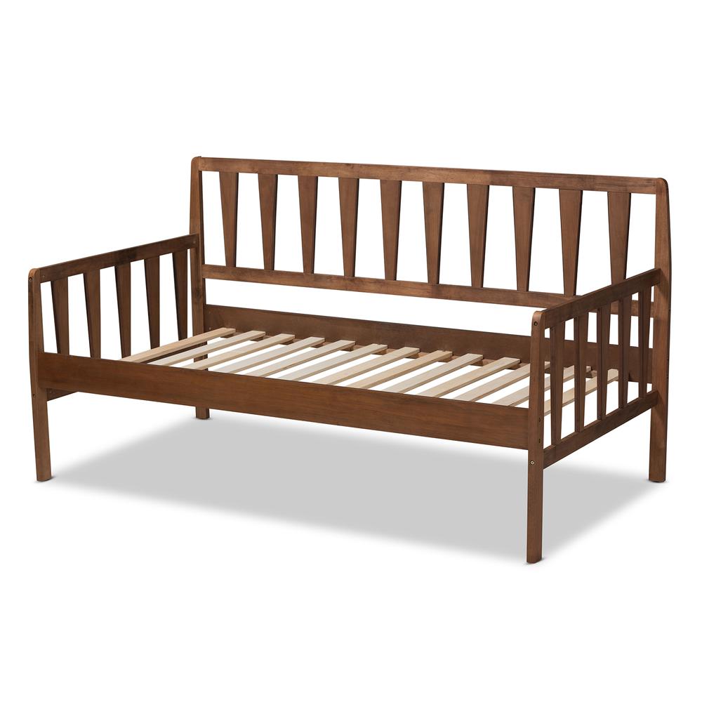 Transitional Walnut Brown Finished Wood Twin Size Daybed. Picture 10