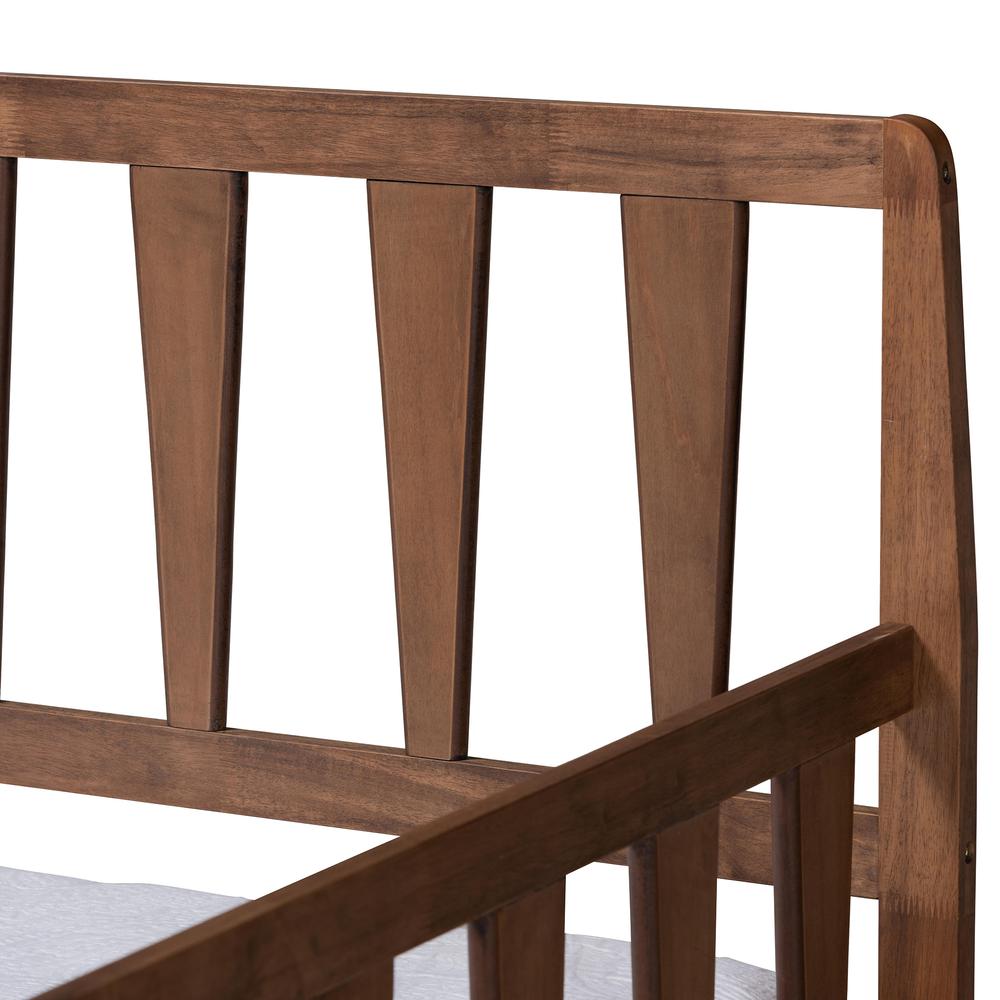Transitional Walnut Brown Finished Wood Twin Size Daybed. Picture 11