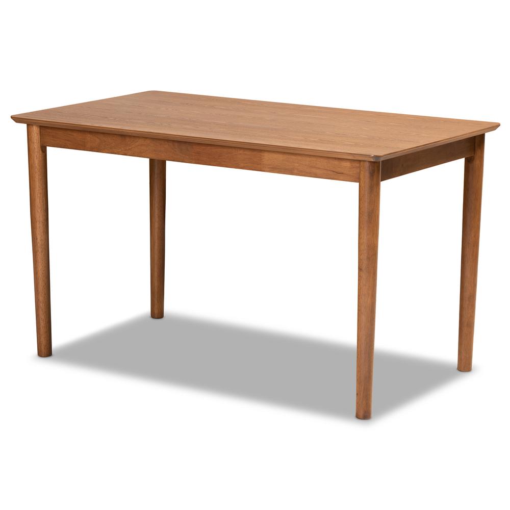 Modern Upholstered and Walnut Brown Finished Wood 3-Piece Dining Nook Set. Picture 14