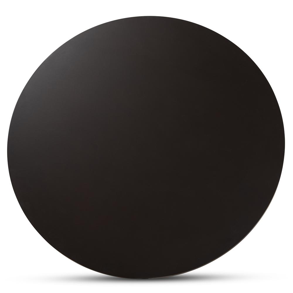 Dark Brown Finished 45-Inch-Wide Round Wood Dining Table. Picture 10