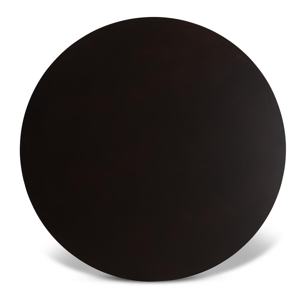 Dark Brown Finished 35-Inch-Wide Round Wood Dining Table. Picture 10
