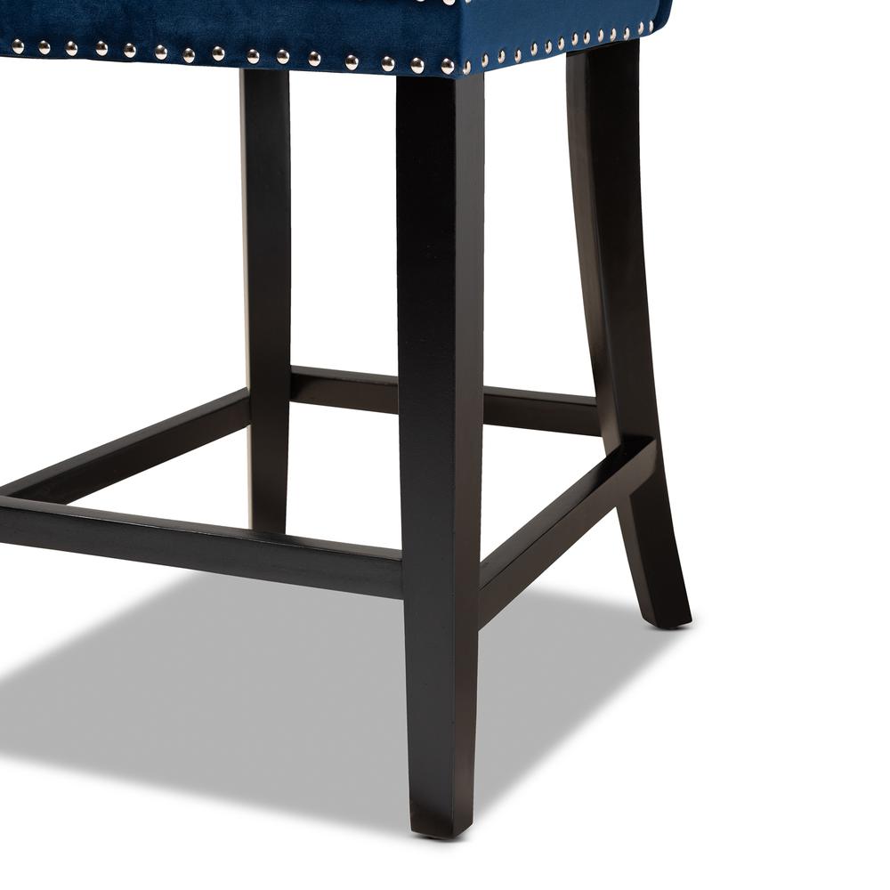 Dark Brown Finished Wood 2-Piece Counter Stool Set. Picture 15