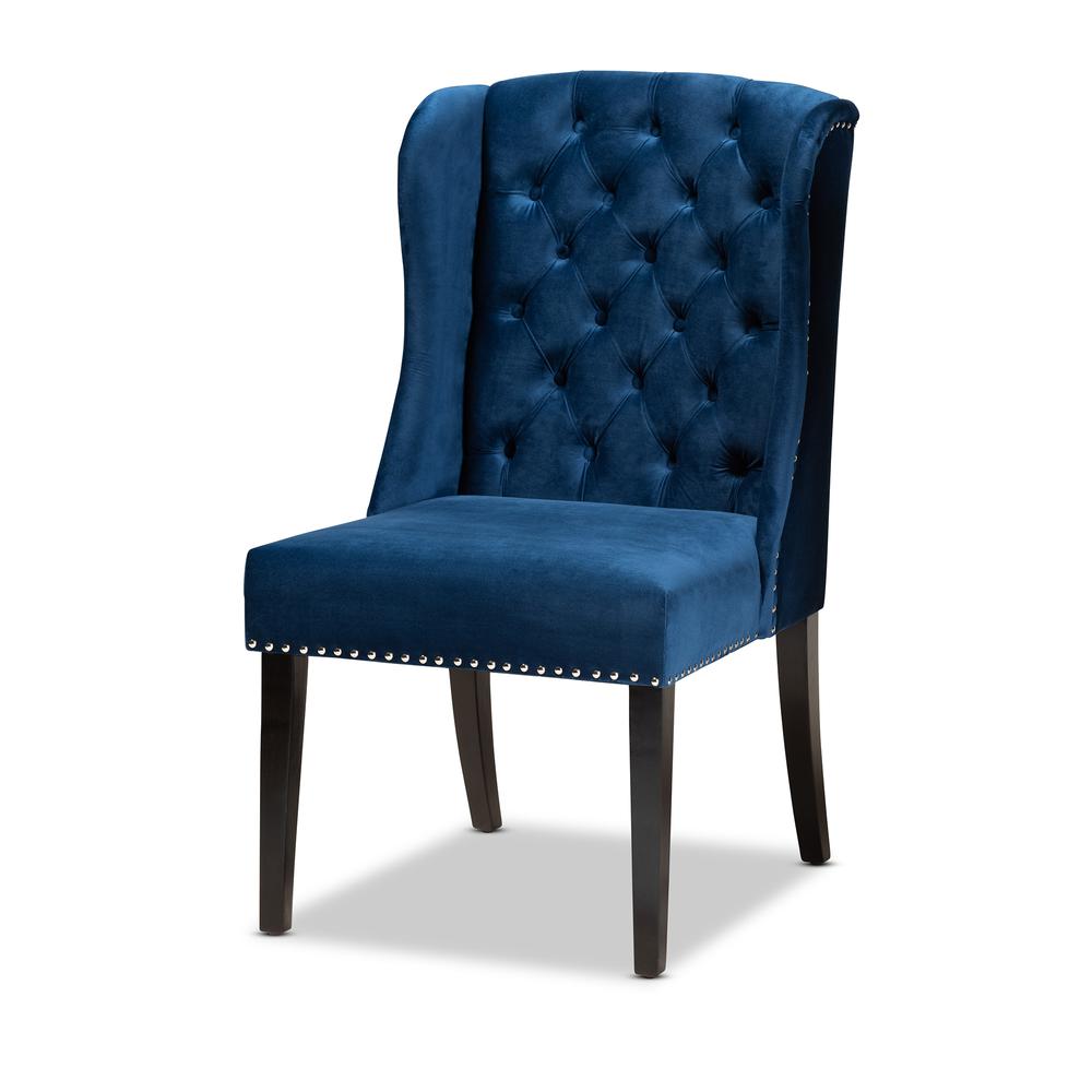 Dark Brown Finished Wood Wingback Dining Chair. Picture 11