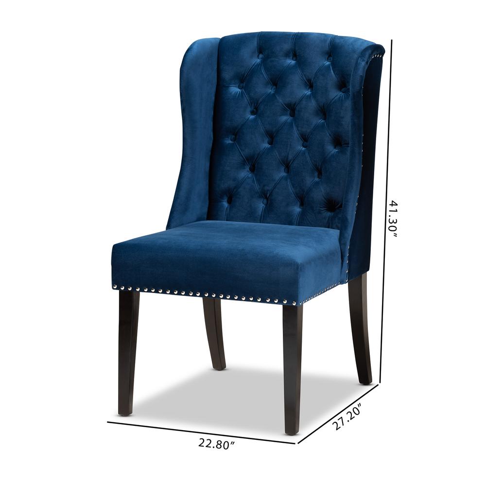 Dark Brown Finished Wood Wingback Dining Chair. Picture 20