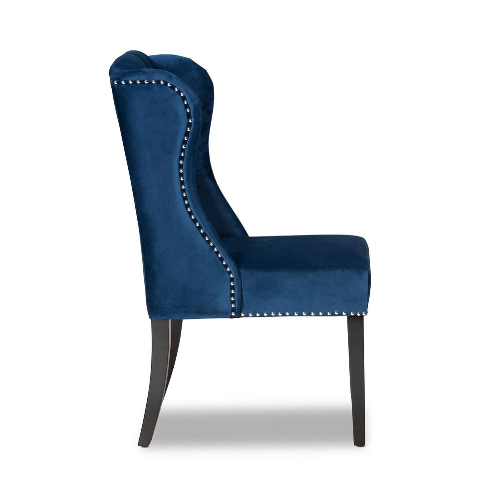 Dark Brown Finished Wood Wingback Dining Chair. Picture 13
