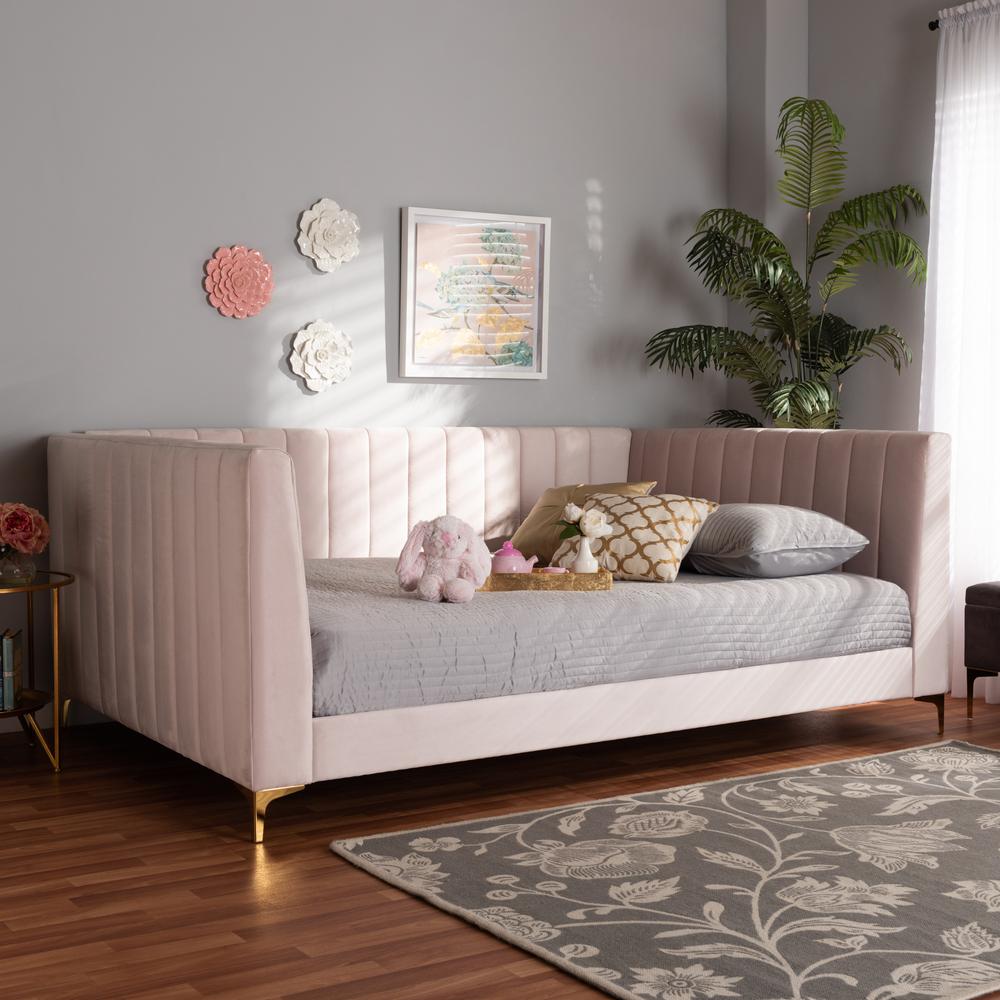 Gold Finished Full Size Daybed. Picture 13