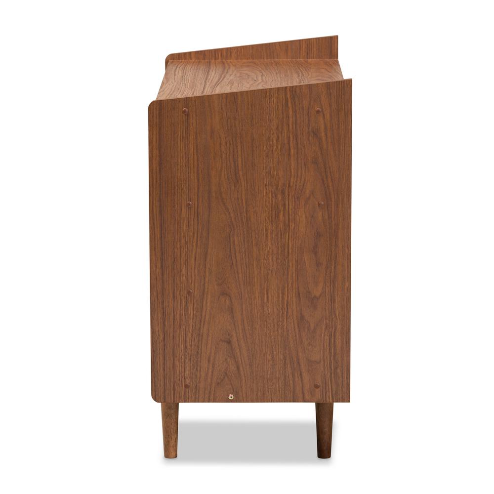 Multicolor Walnut Brown and Grey Gradient Finished Wood 3-Drawer Chest. Picture 13