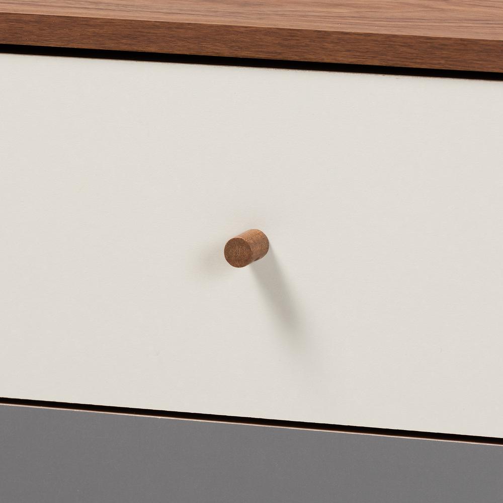 Grey Gradient Finished Wood 2-Door Dining Room Sideboard Buffet. Picture 14
