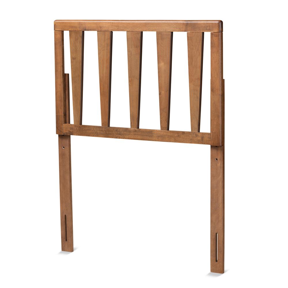 Duncan Modern and Contemporary Ash Walnut Finished Wood Twin Size Headboard. Picture 7