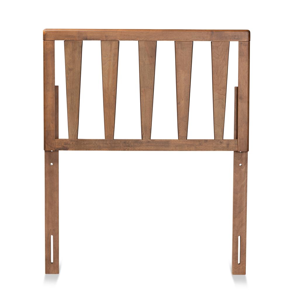 Duncan Modern and Contemporary Ash Walnut Finished Wood Twin Size Headboard. Picture 8