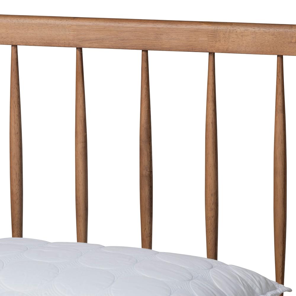 Toru Mid-Century Modern Ash Walnut Finished Wood Full Size Platform Bed. Picture 15