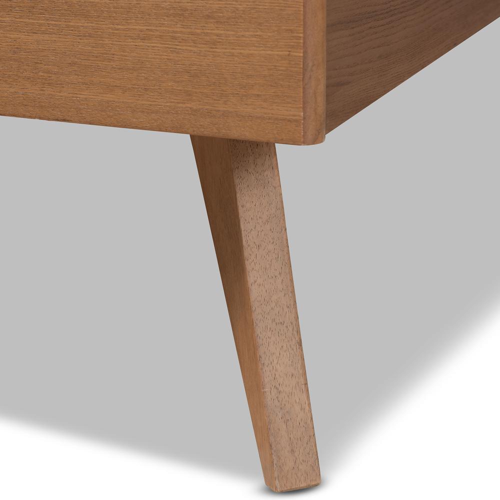 Toru Mid-Century Modern Ash Walnut Finished Wood Full Size Platform Bed. Picture 16