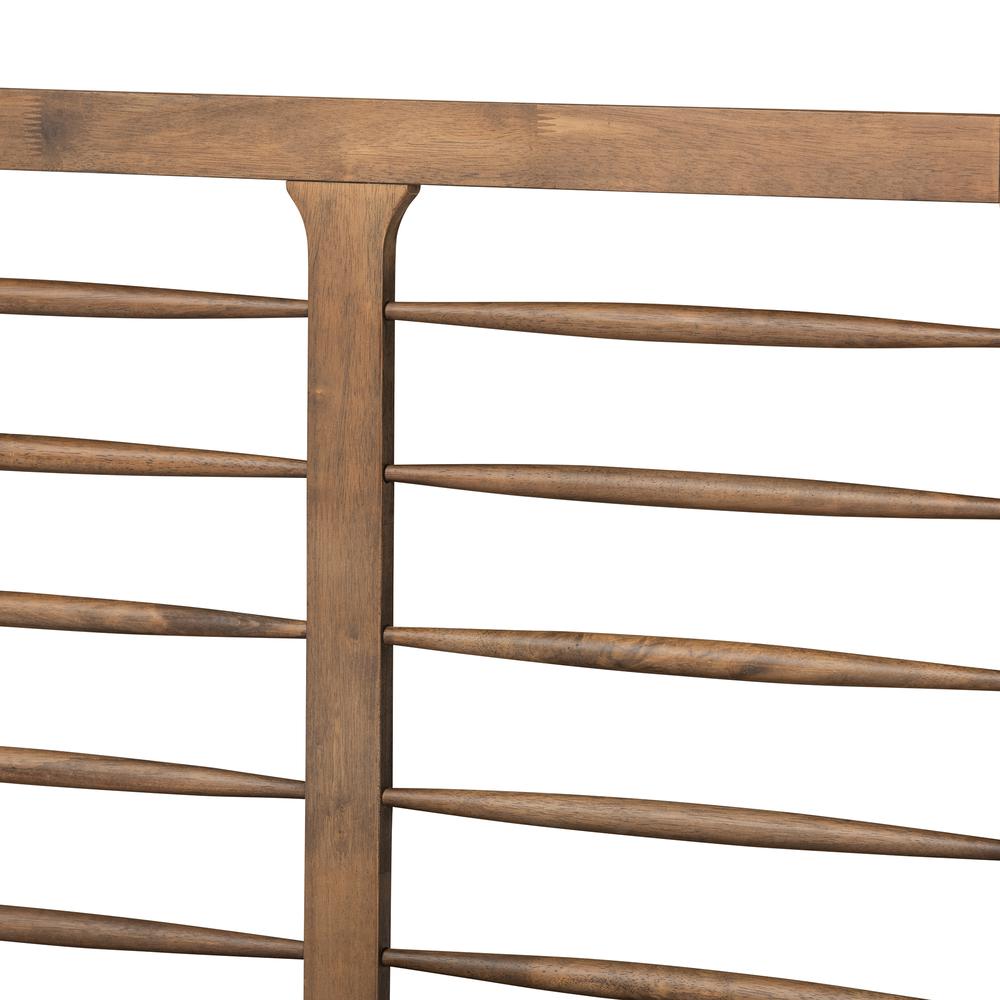 Lucie Modern and Contemporary Walnut Brown Finished Wood Full Size Platform Bed. Picture 14