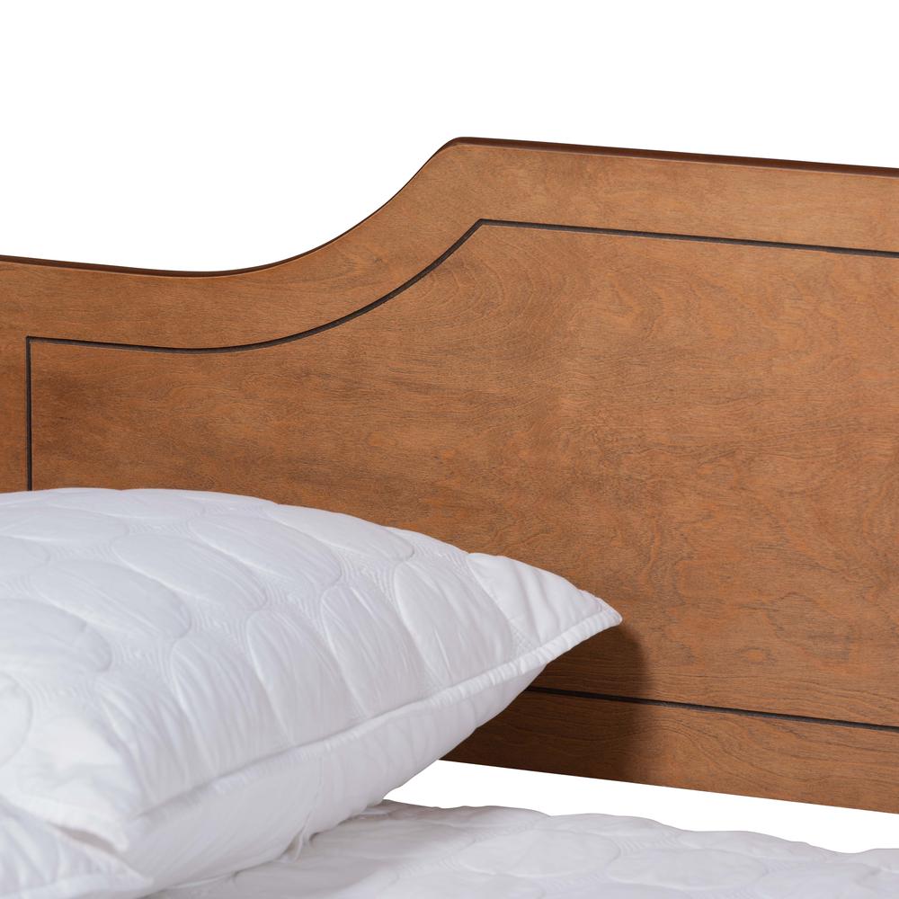 Alya Classic Traditional Farmhouse Walnut Brown Finished Wood Full Size Daybed. Picture 12