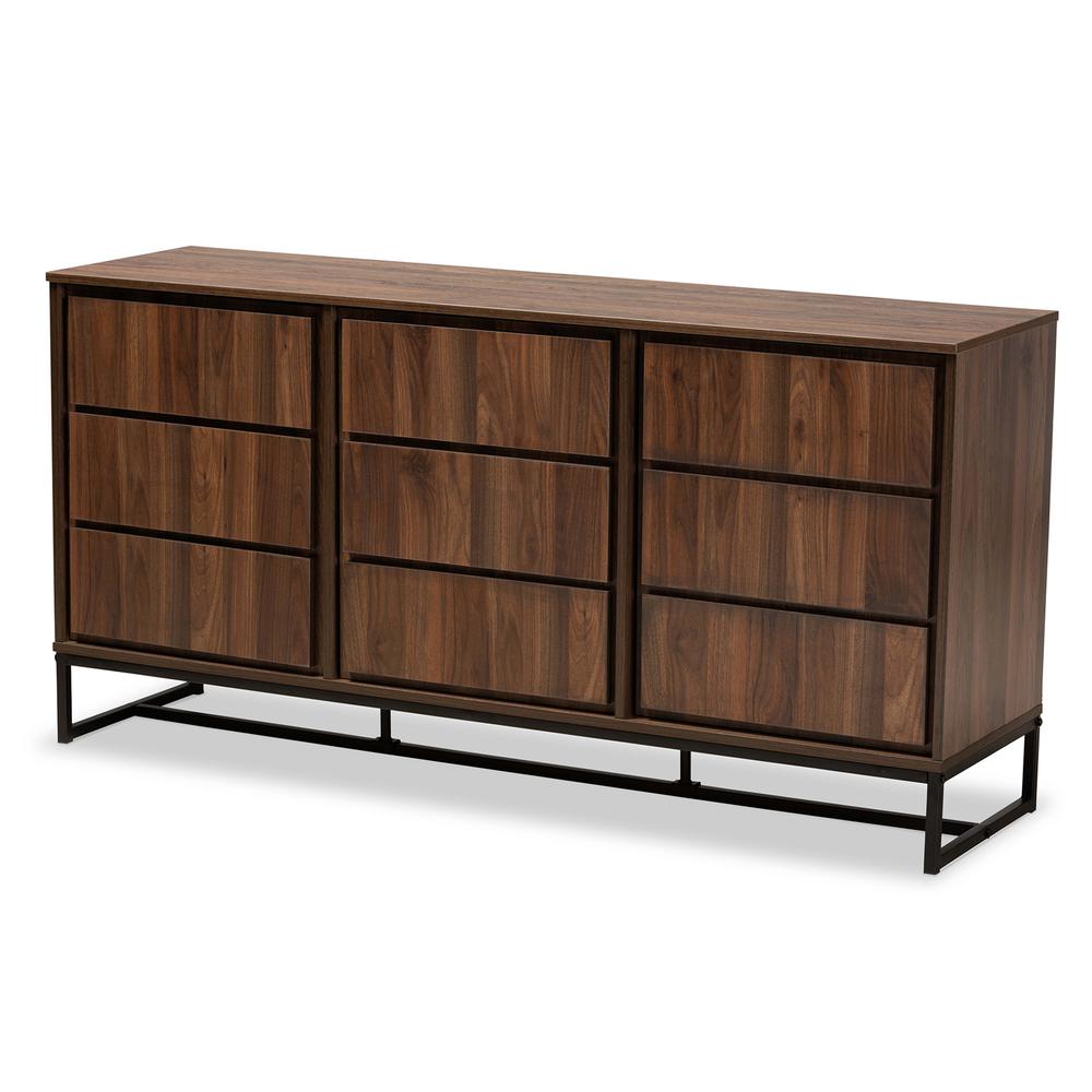 Black Finished Metal 3-Door Dining Room Sideboard Buffet. Picture 10