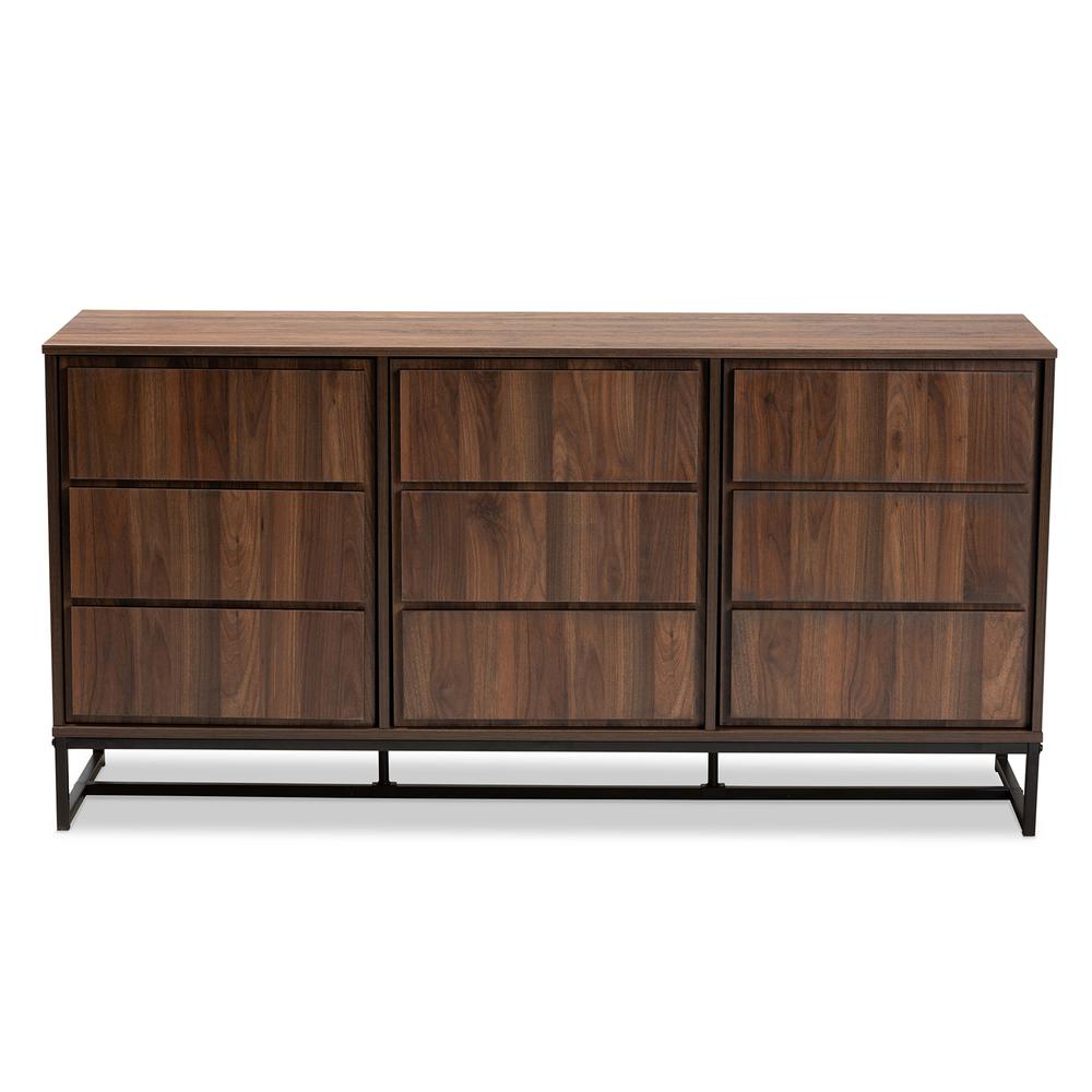 Black Finished Metal 3-Door Dining Room Sideboard Buffet. Picture 12