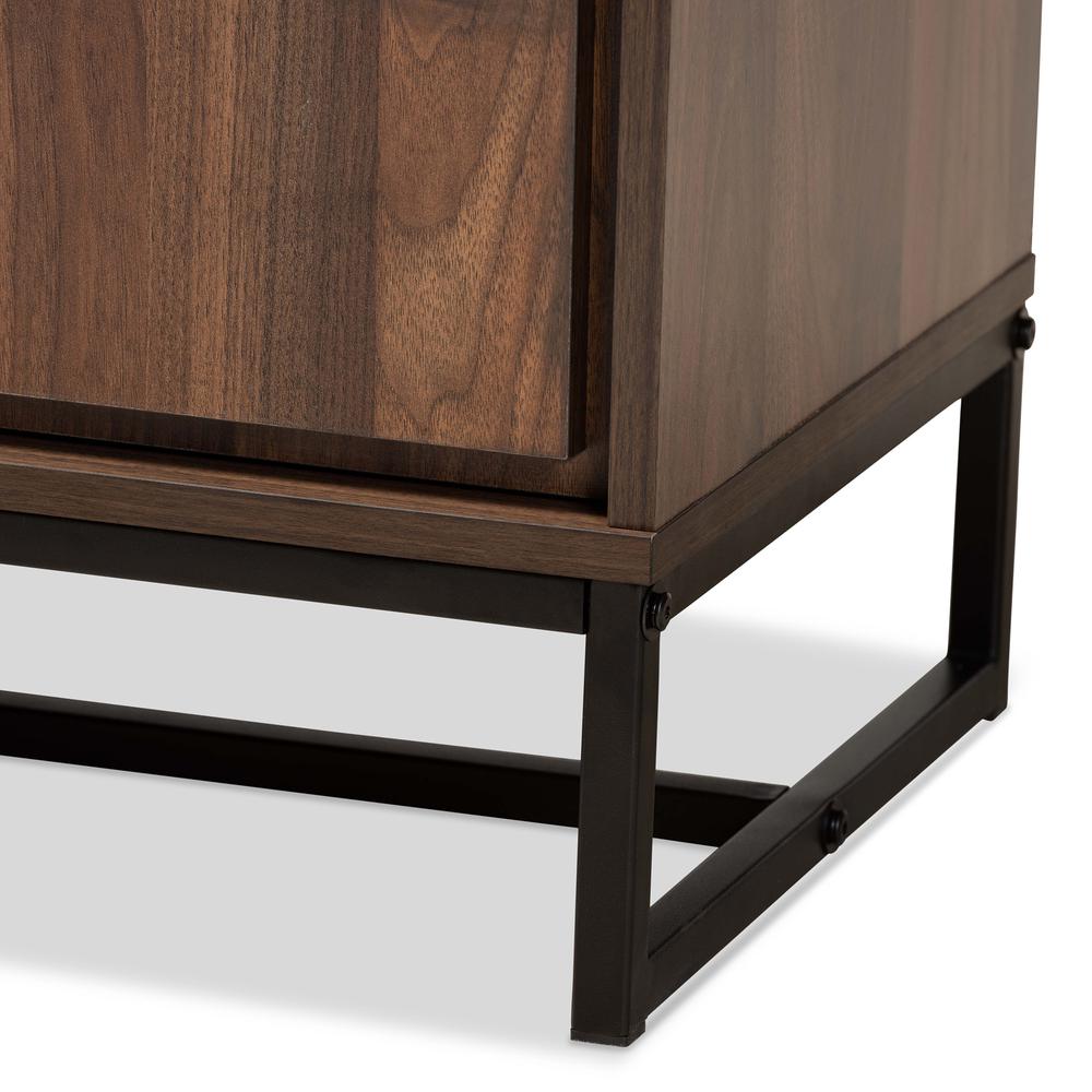 Black Finished Metal 3-Door Dining Room Sideboard Buffet. Picture 15