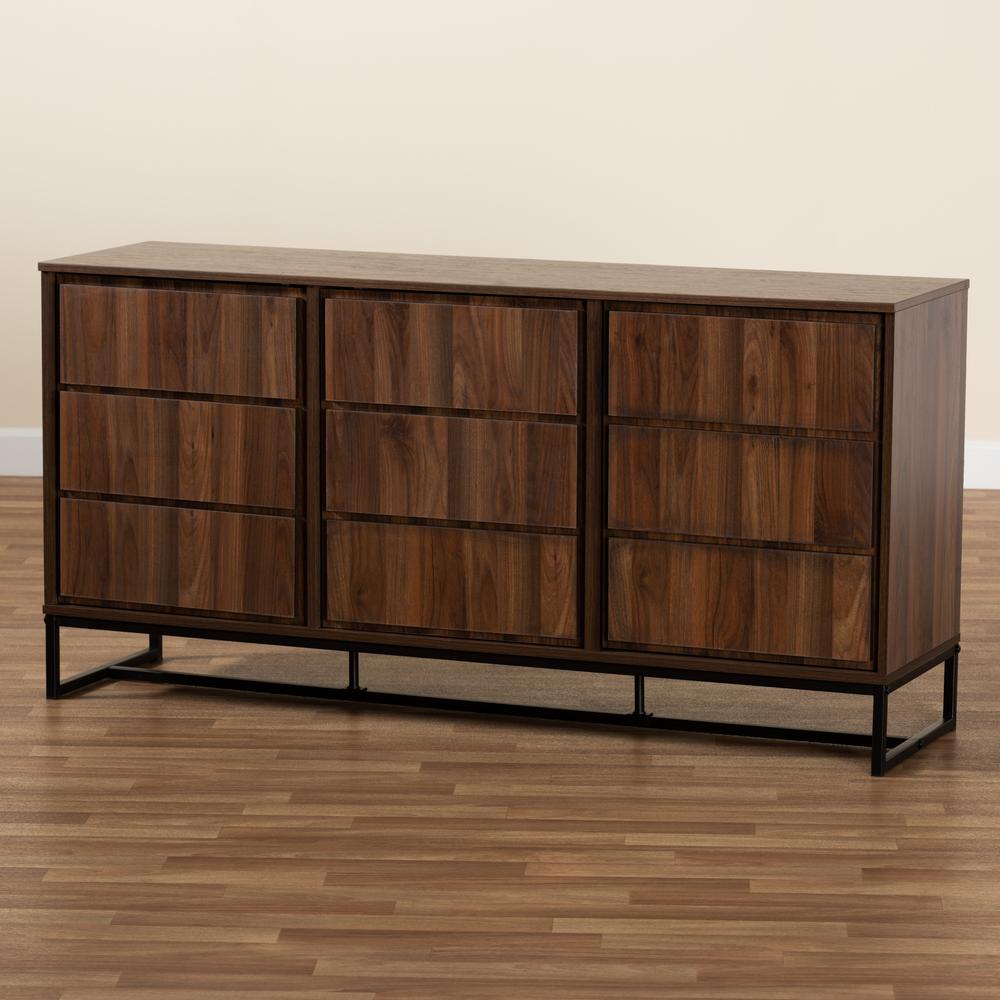 Black Finished Metal 3-Door Dining Room Sideboard Buffet. Picture 17
