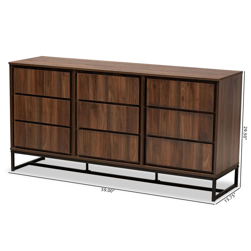Black Finished Metal 3-Door Dining Room Sideboard Buffet. Picture 18