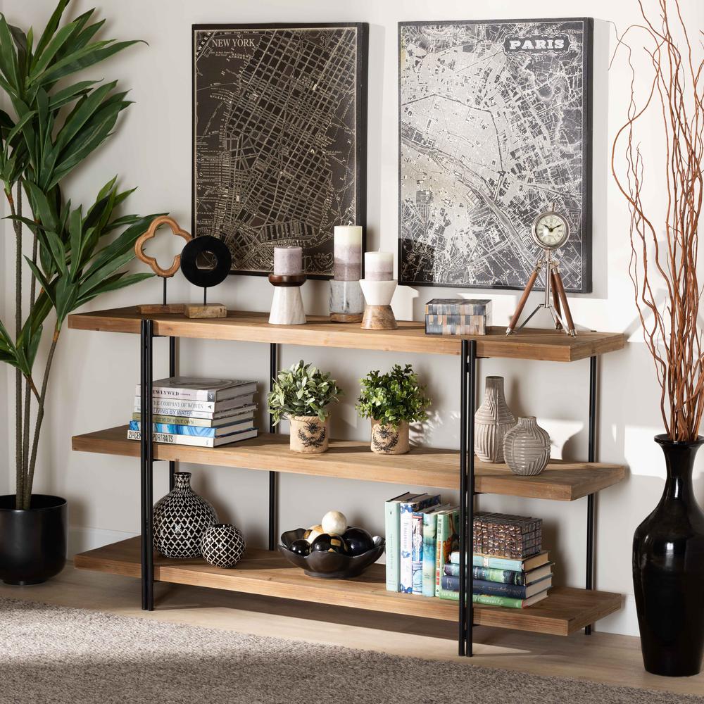 Black Finished Metal Console Table. Picture 14