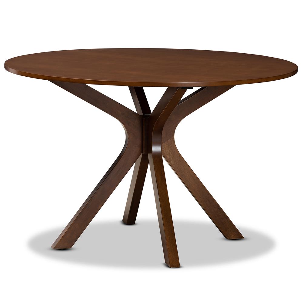 Transitional Walnut Brown Finished Wood 7-Piece Dining Set. Picture 12