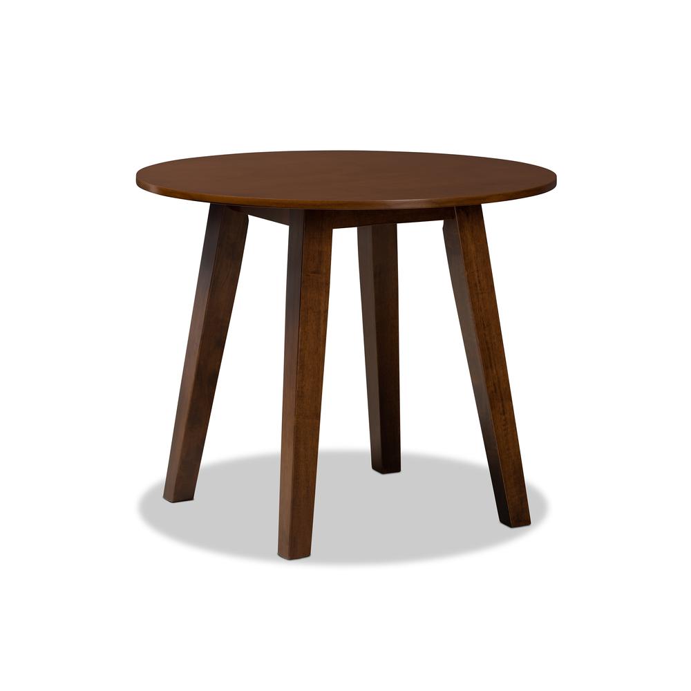 Transitional Walnut Brown Finished Wood 5-Piece Dining Set. Picture 12
