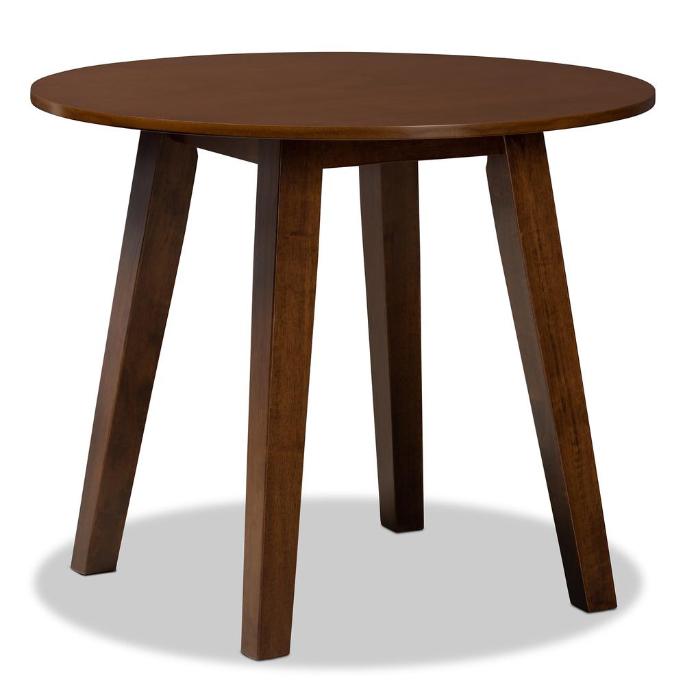 Transitional Walnut Brown Finished Wood 5-Piece Dining Set. Picture 12