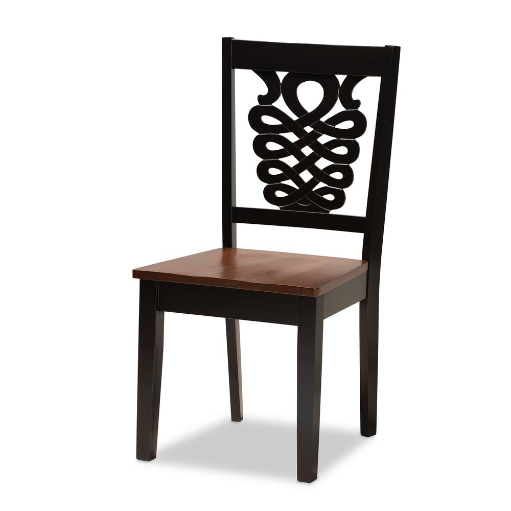 Walnut Brown Finished Wood 5-Piece Dining Set. Picture 11