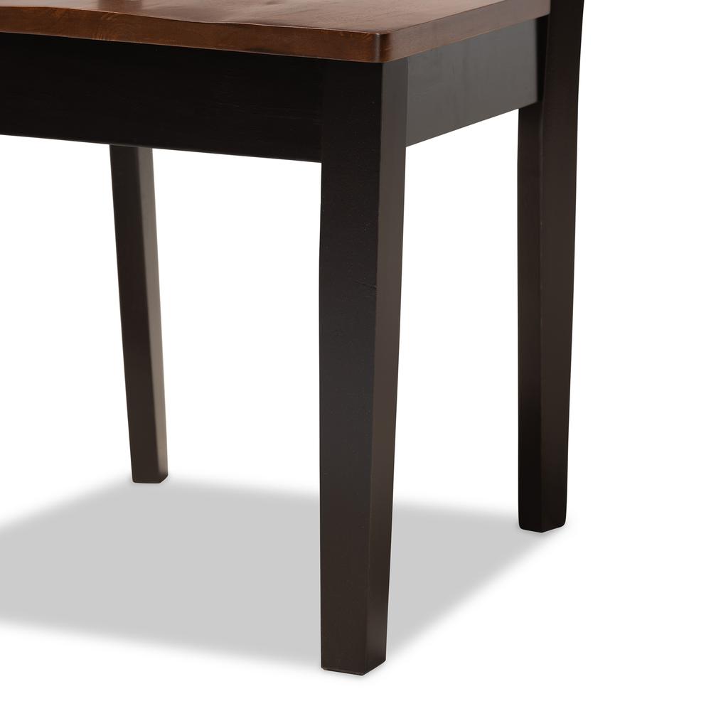 Walnut Brown Finished Wood 5-Piece Dining Set. Picture 15