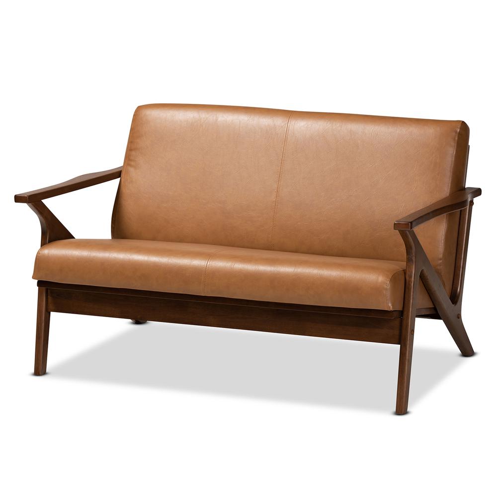 Leather Effect Loveseat. Picture 10