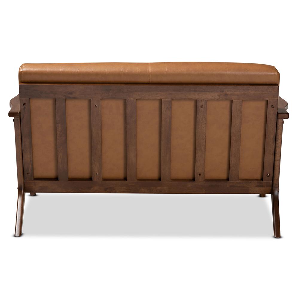 Leather Effect Loveseat. Picture 13